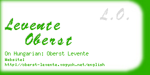 levente oberst business card